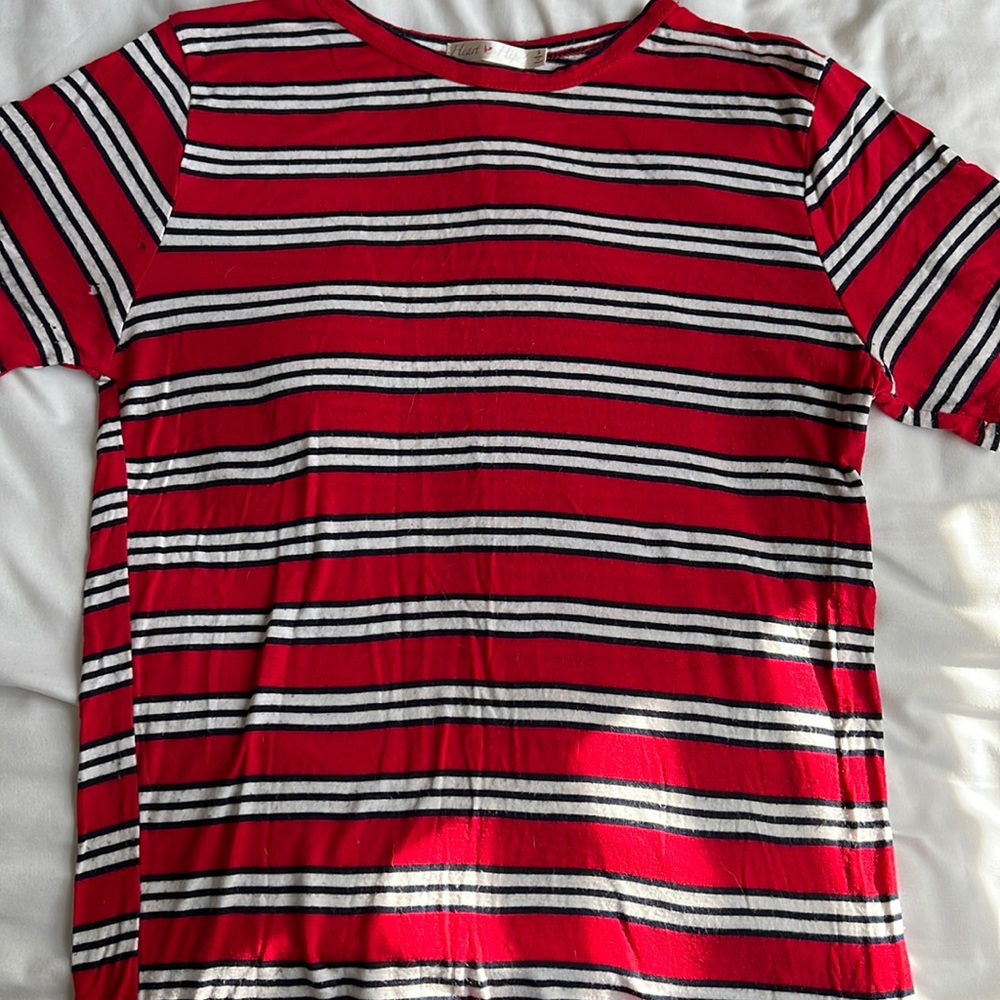 Red stripped shirt